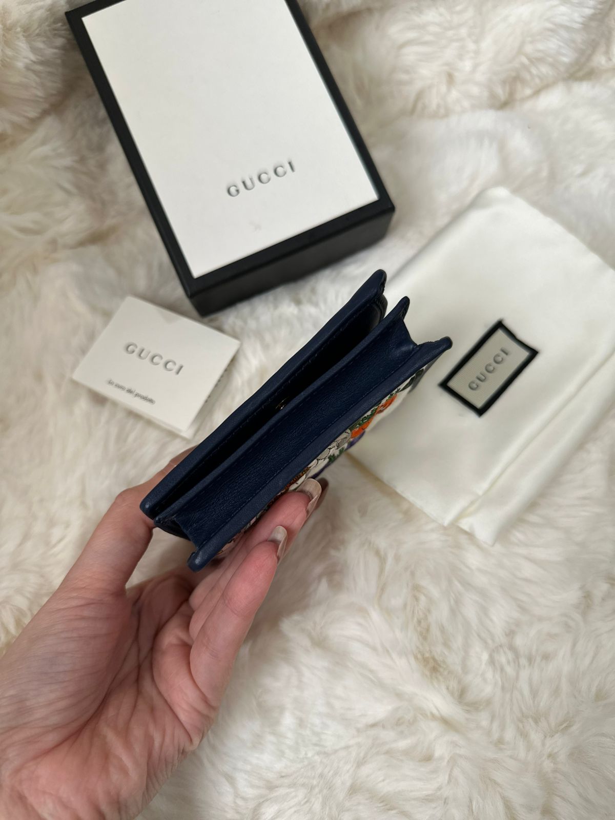 GUCCI Multicolor Flora Print Zumi Canvas Wallet