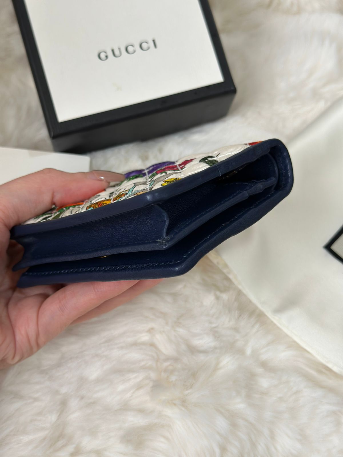 GUCCI Multicolor Flora Print Zumi Canvas Wallet