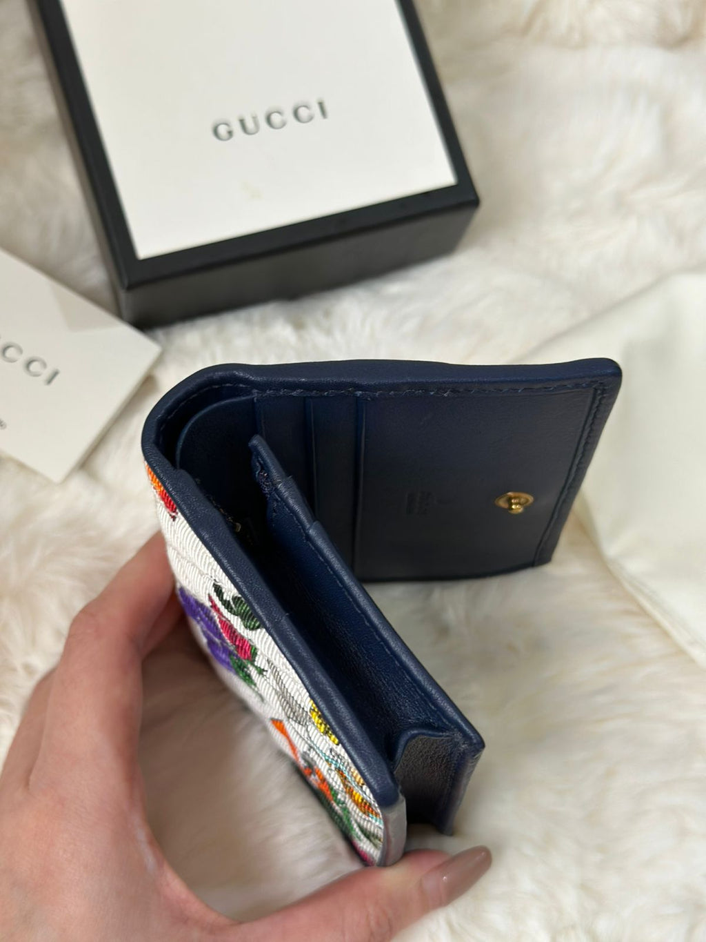 GUCCI Multicolor Flora Print Zumi Canvas Wallet