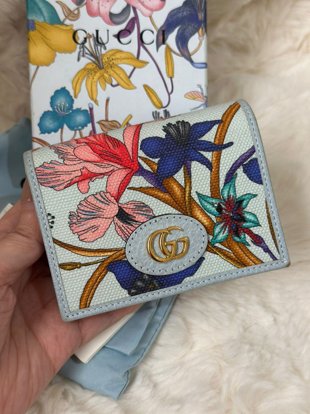 GUCCI GG Marmont Flora Limited Edition Bi Fold Wallet