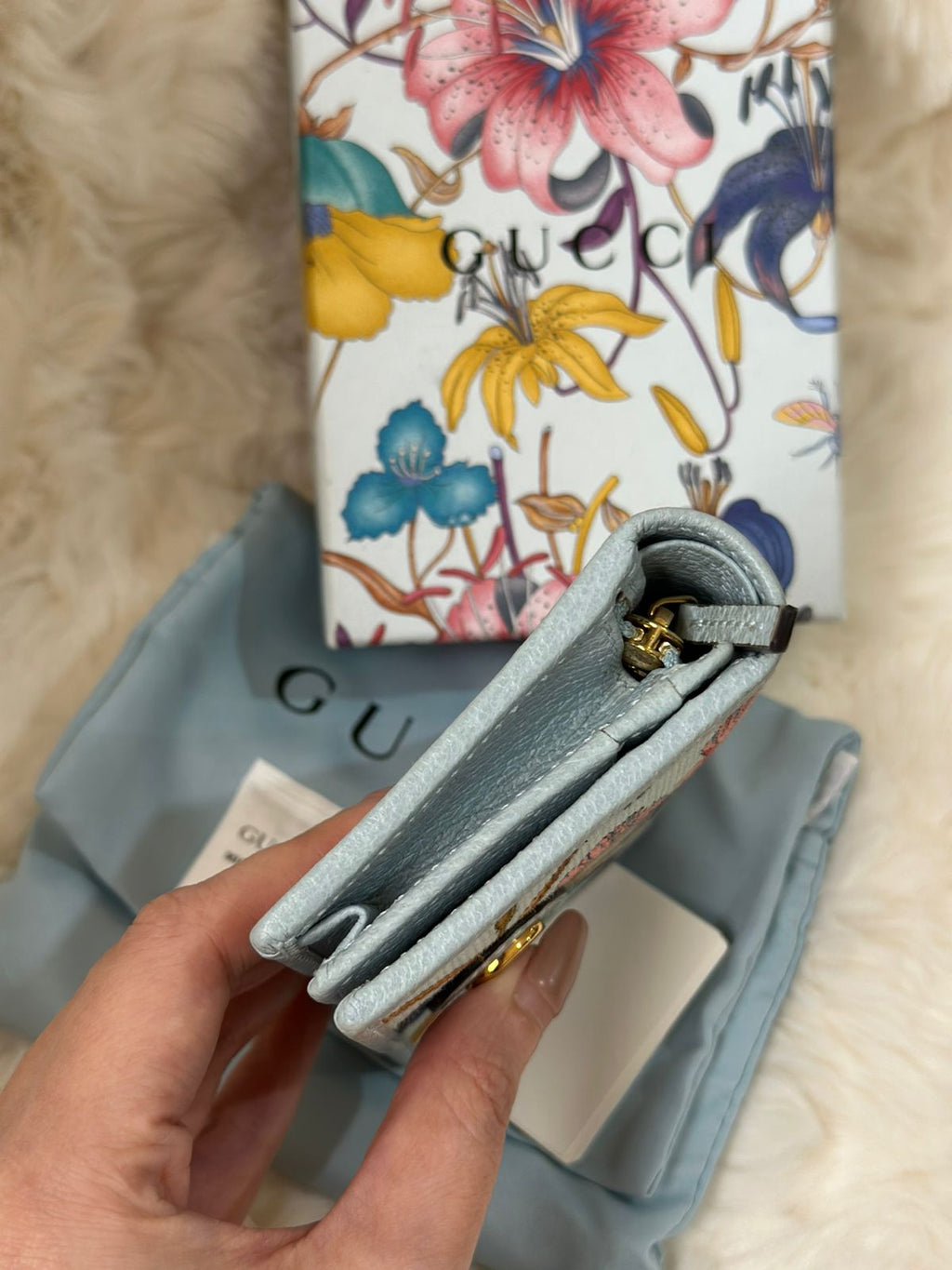 GUCCI GG Marmont Flora Limited Edition Bi Fold Wallet