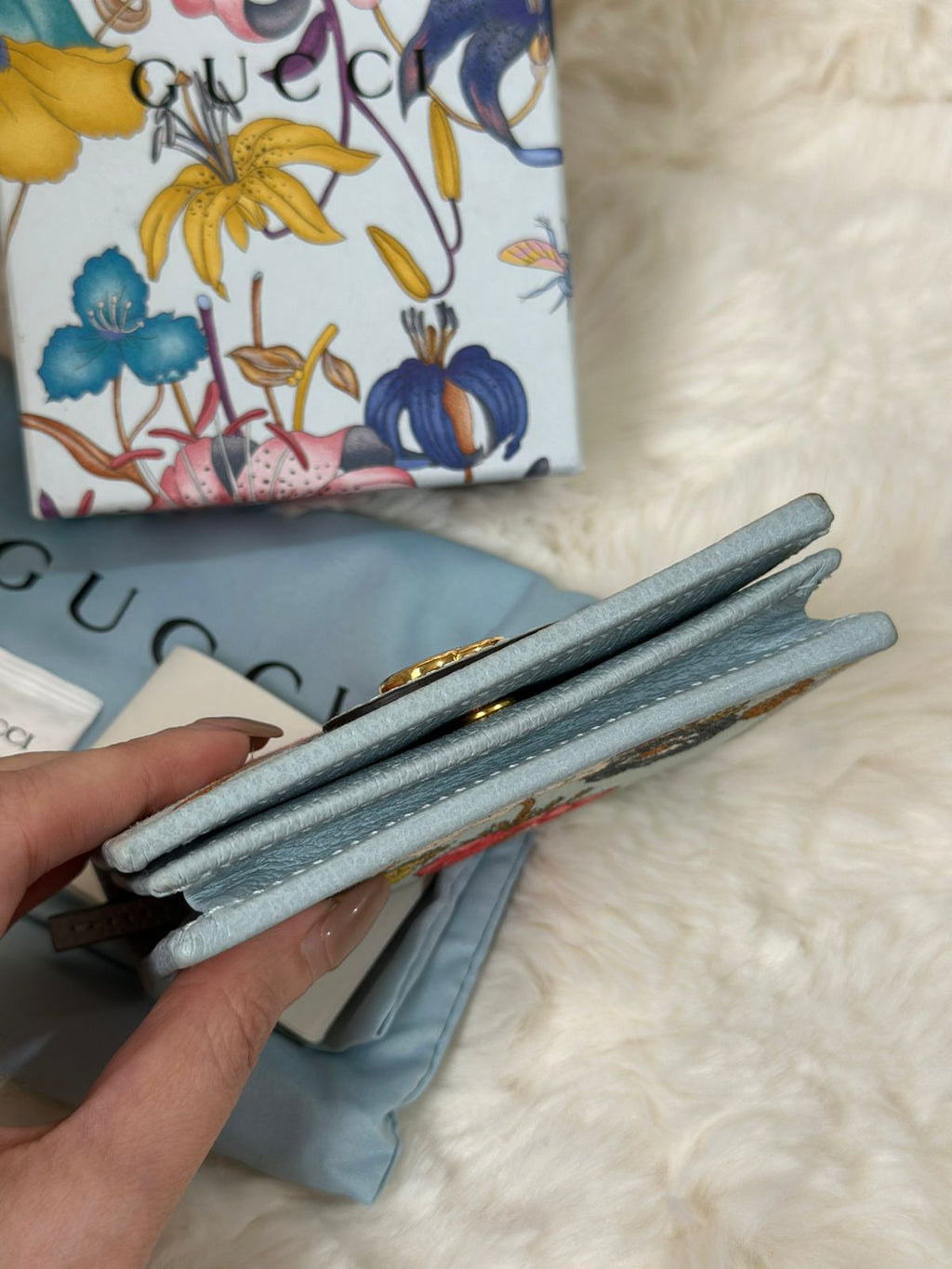 GUCCI GG Marmont Flora Limited Edition Bi Fold Wallet