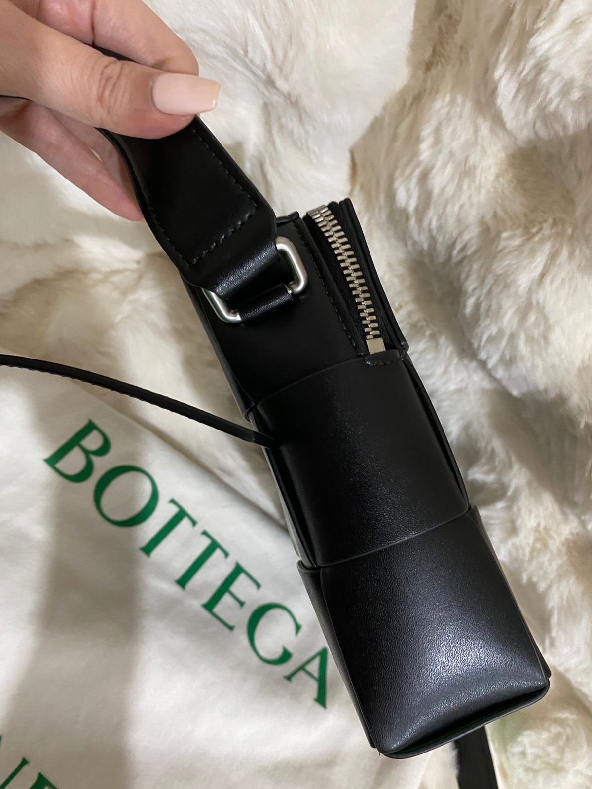 Bottega Veneta Cassette Intrecciato Leather Camera Bag