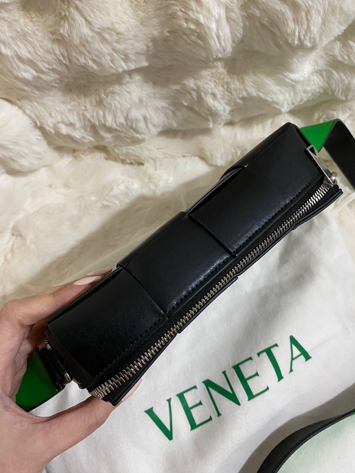 Bottega Veneta Cassette Intrecciato Leather Camera Bag