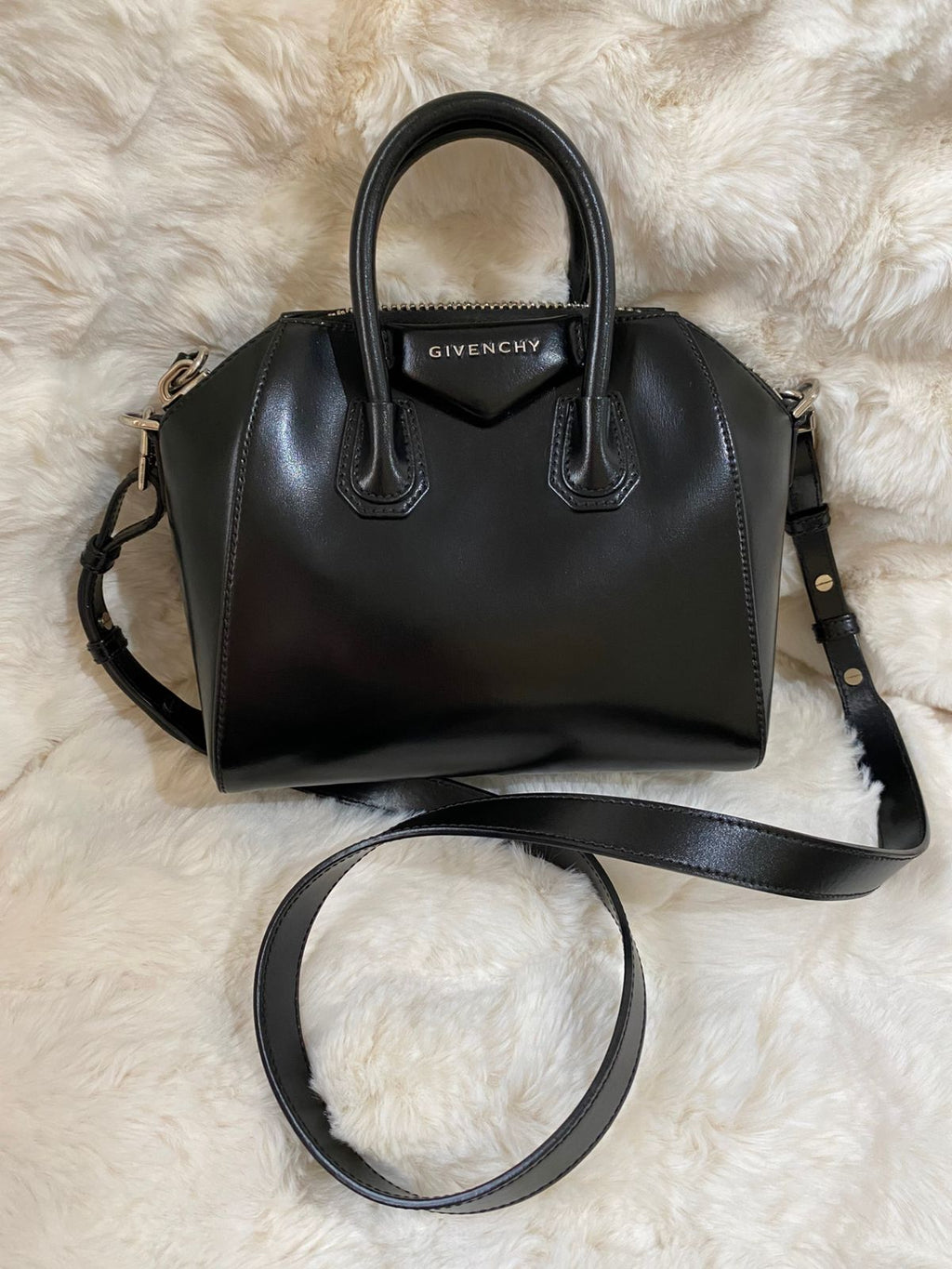 GIVENCHY Antigona Calf Skin Mini Top Handle Bag
