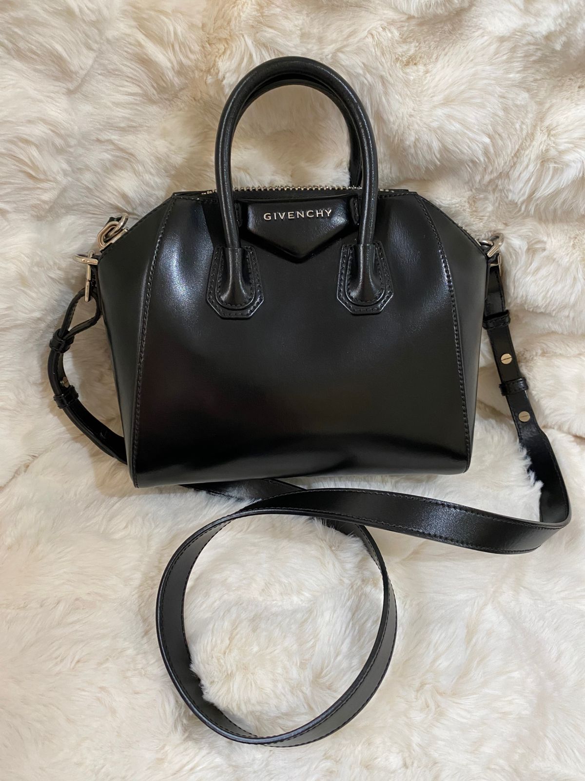 GIVENCHY Antigona Calf Skin Mini Top Handle Bag