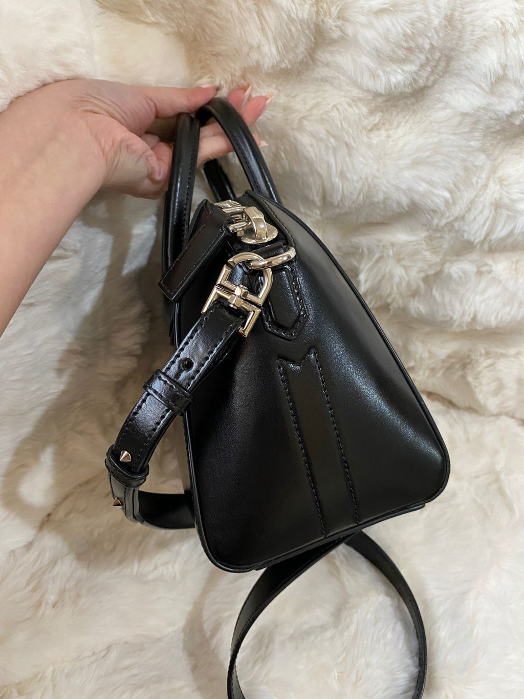 GIVENCHY Antigona Calf Skin Mini Top Handle Bag
