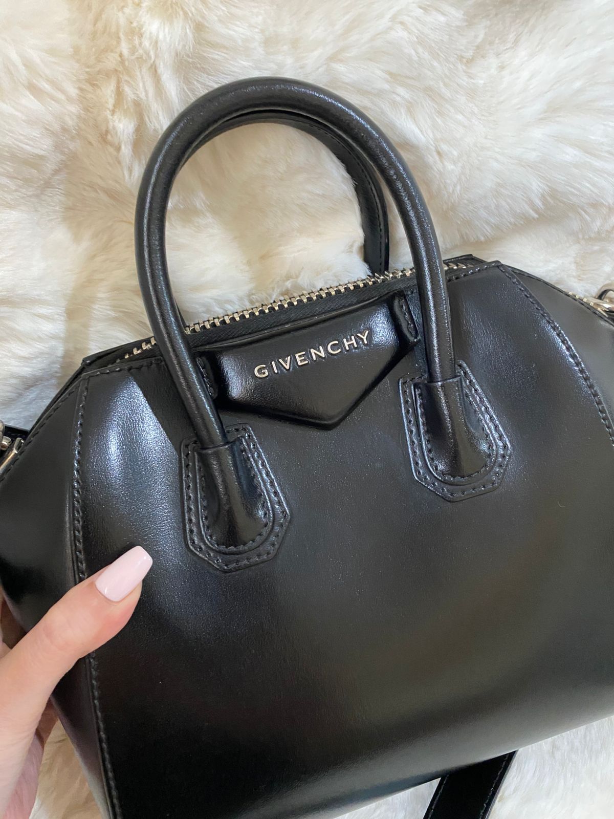 GIVENCHY Antigona Calf Skin Mini Top Handle Bag
