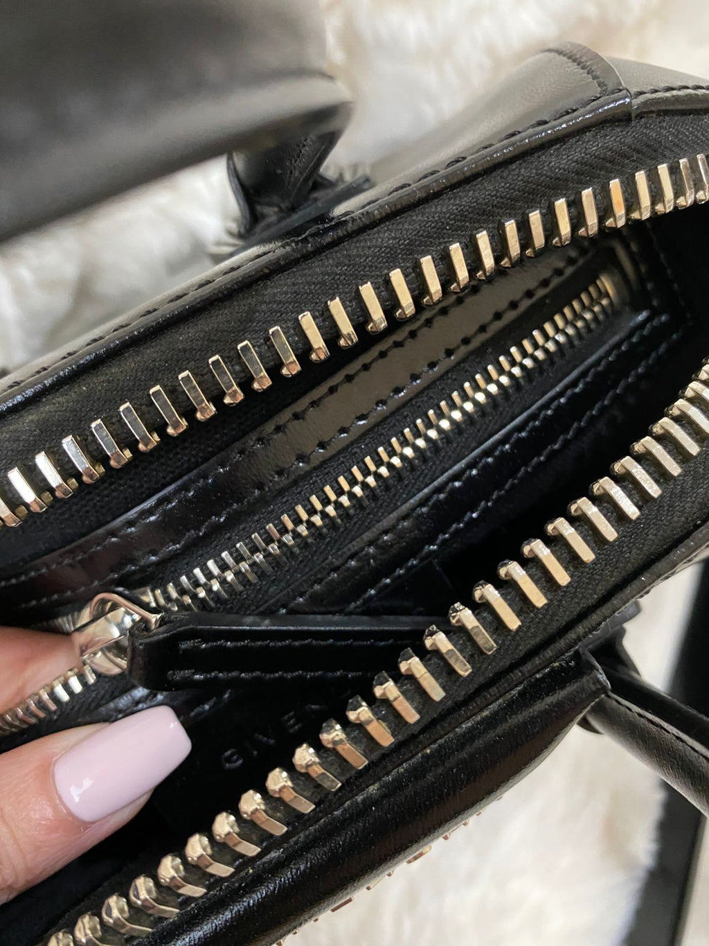 GIVENCHY Antigona Calf Skin Mini Top Handle Bag