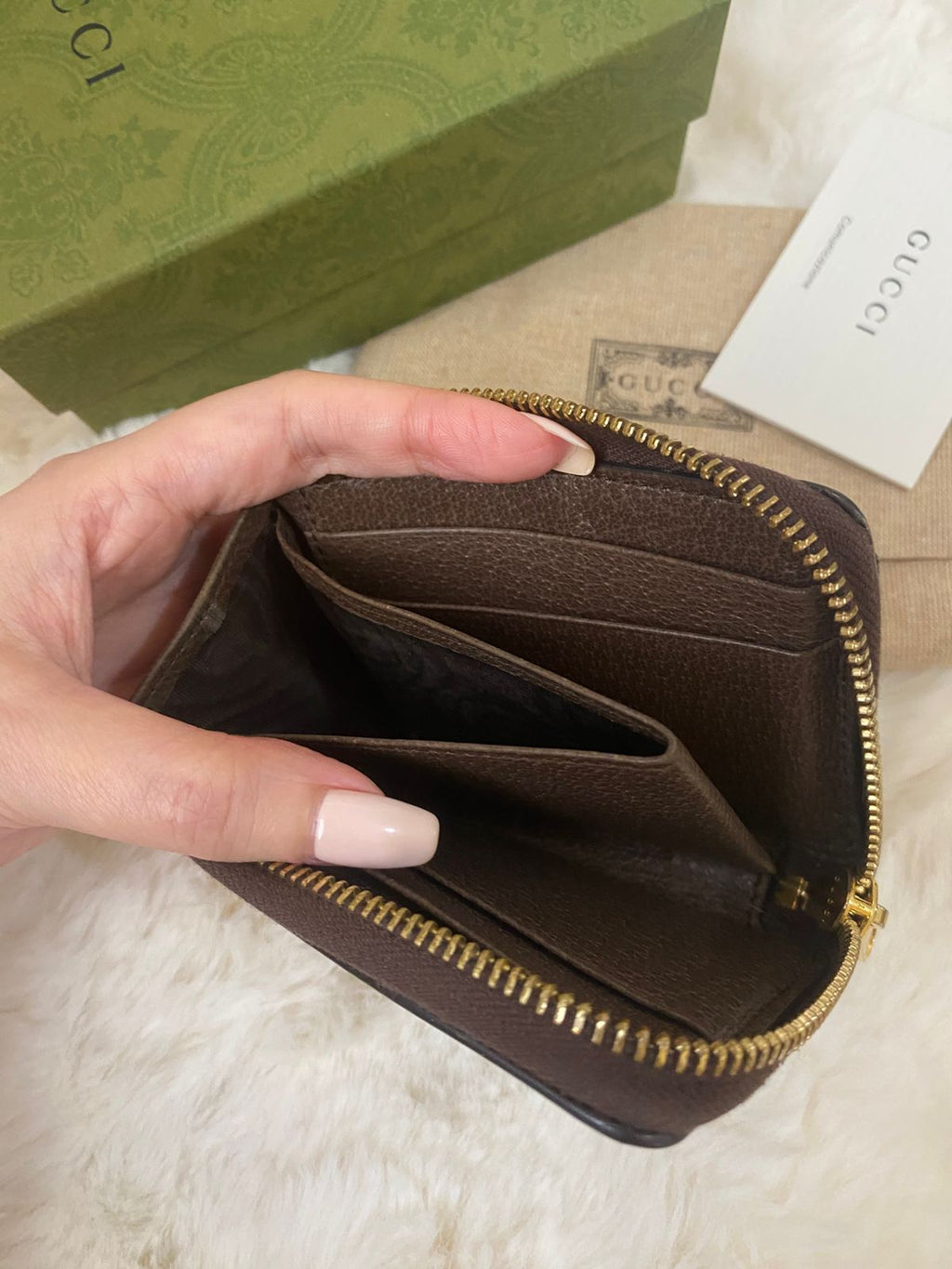 GUCCI GG Ophidia Zip Around Wallet