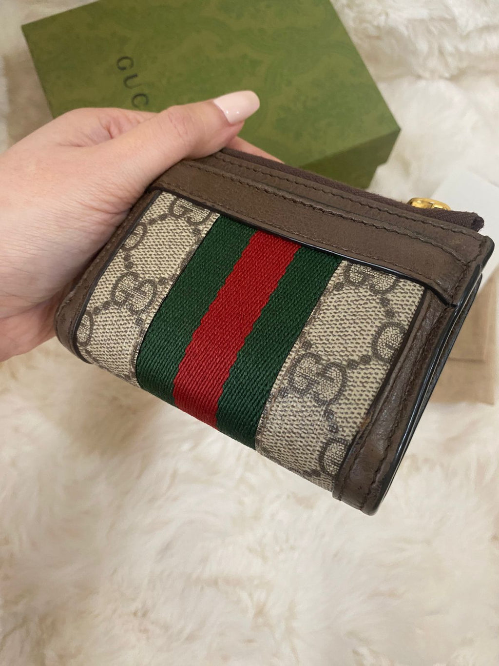GUCCI GG Ophidia Zip Around Wallet