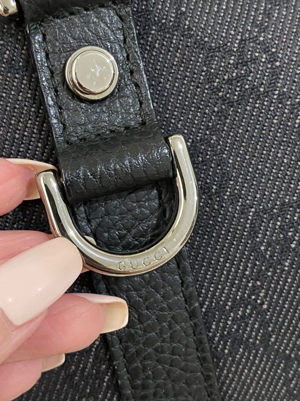 GUCCI GG Canvas Tote Shoulder Bag
