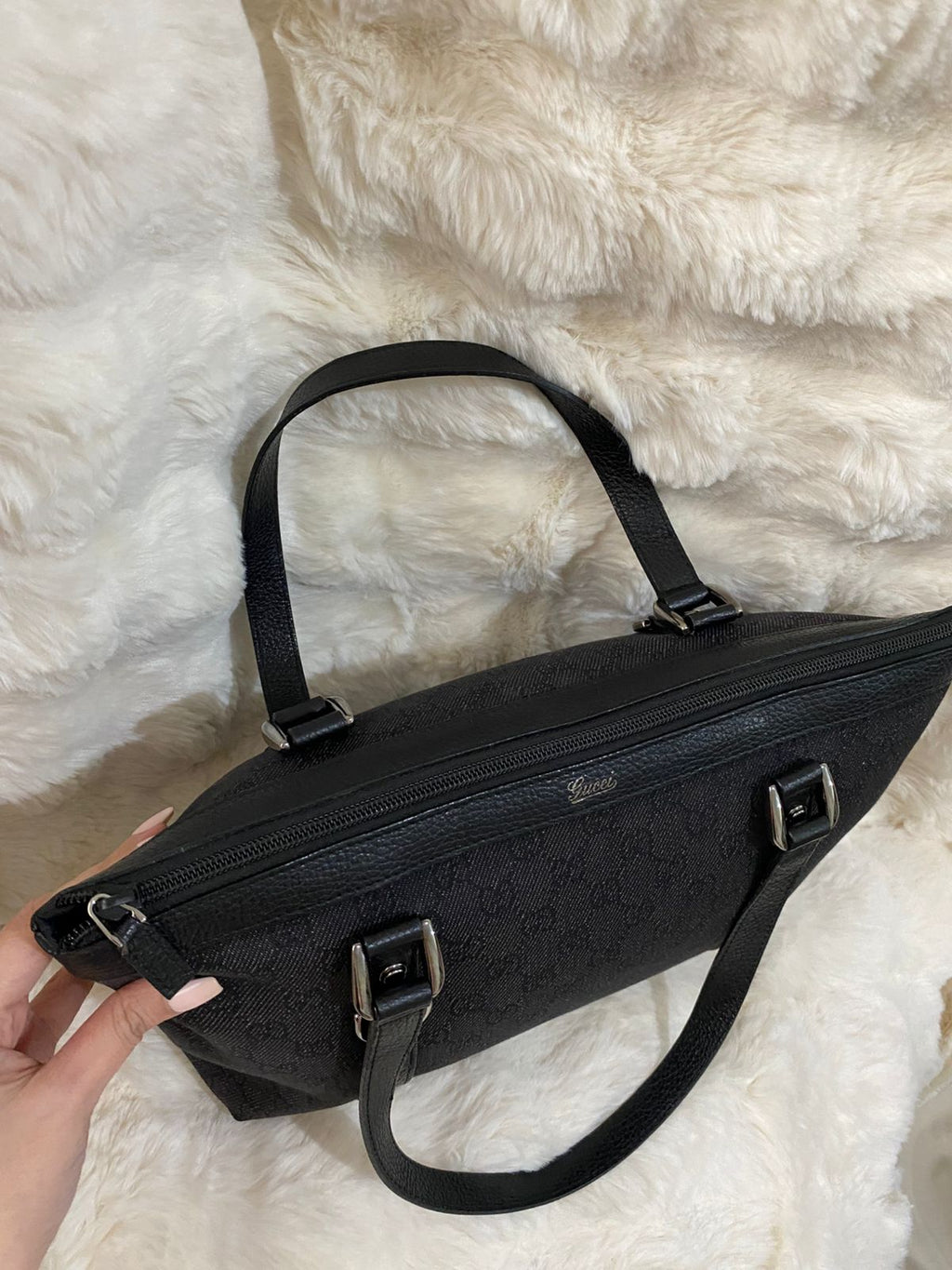 GUCCI GG Canvas Tote Shoulder Bag