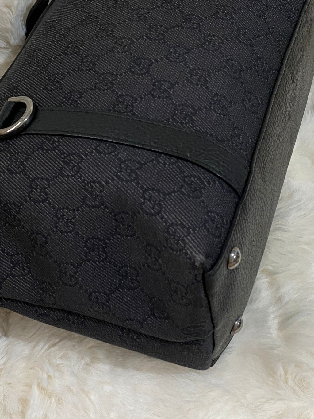 GUCCI GG Canvas Tote Shoulder Bag