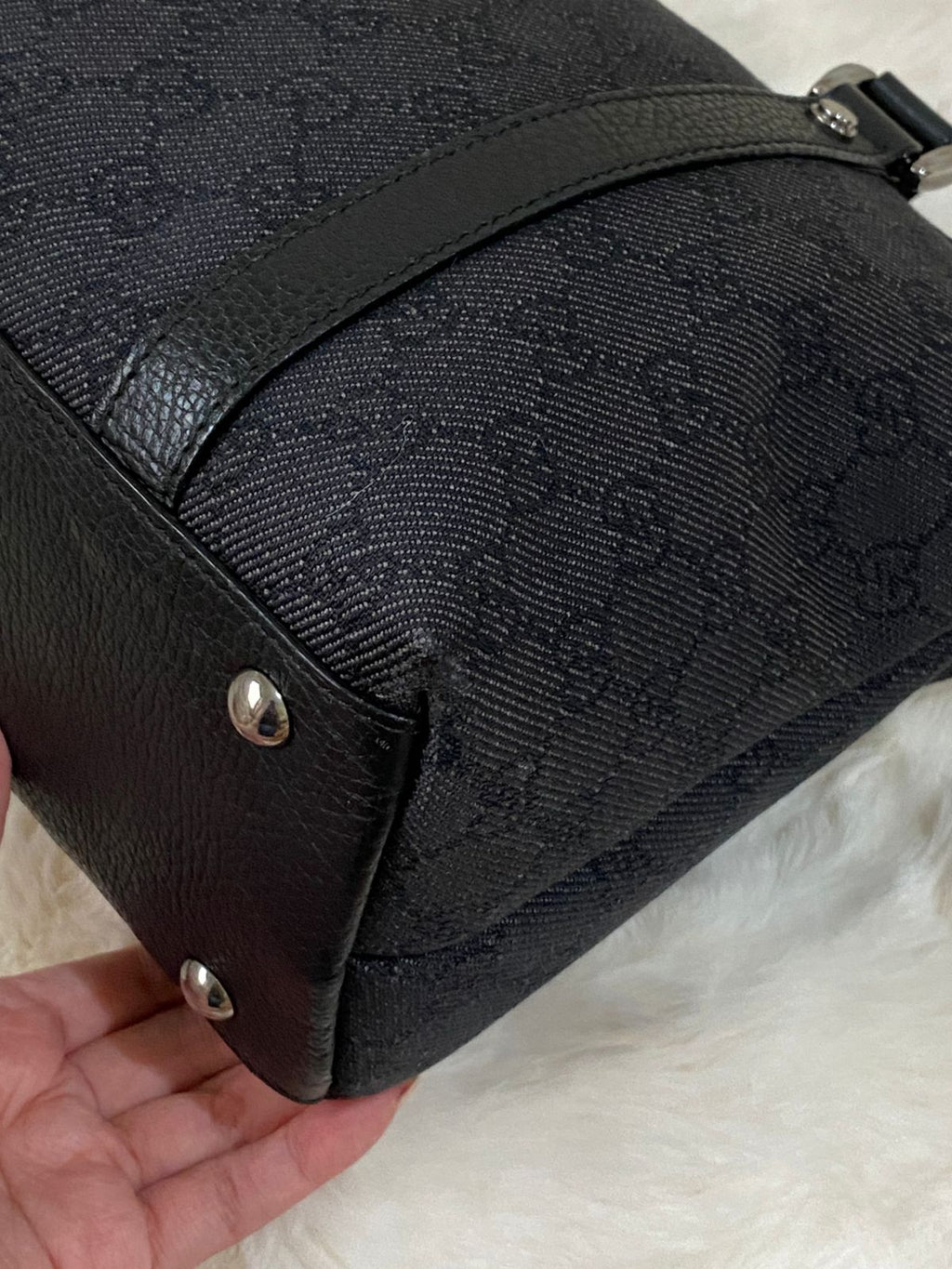 GUCCI GG Canvas Tote Shoulder Bag