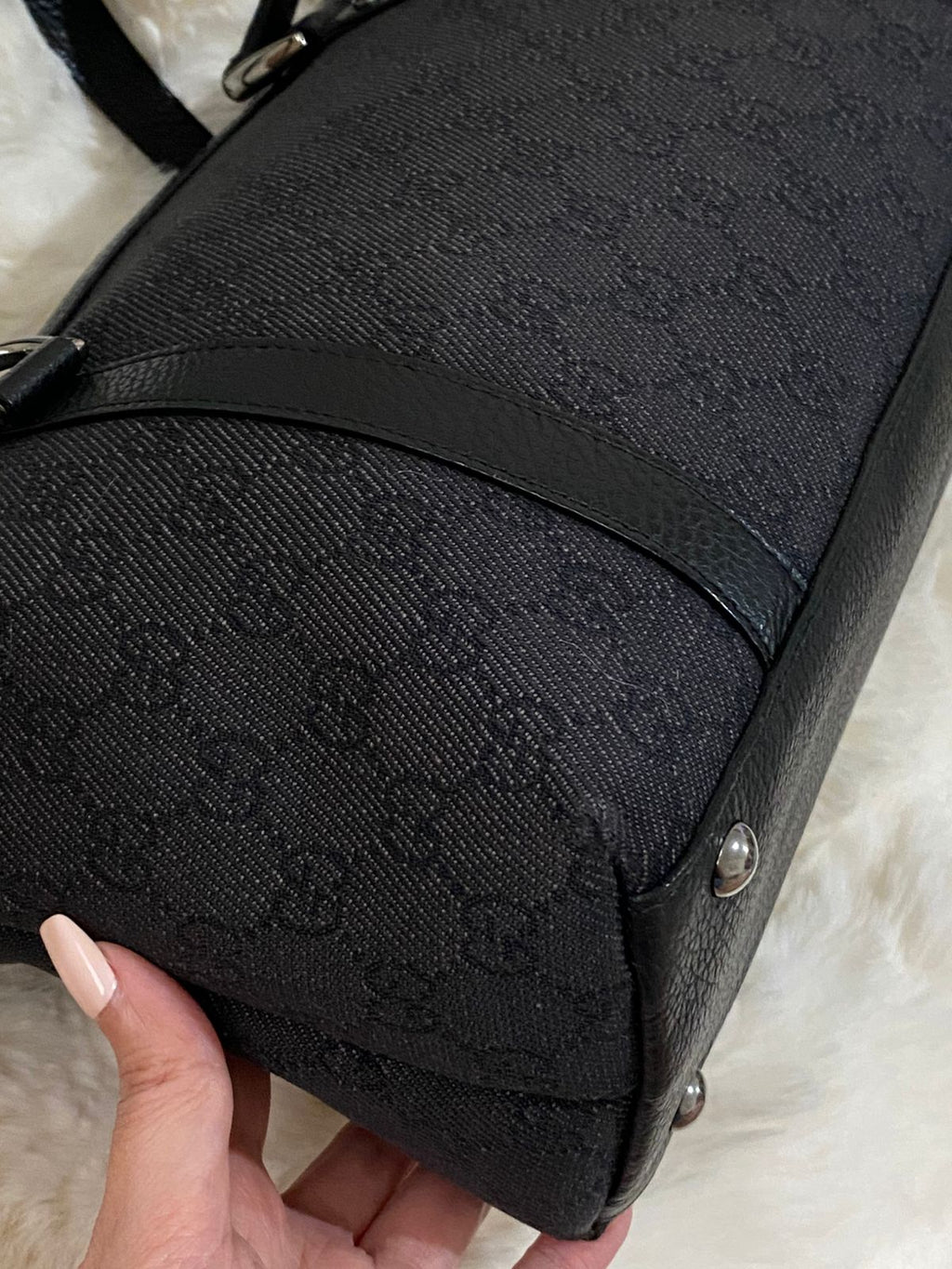 GUCCI GG Canvas Tote Shoulder Bag