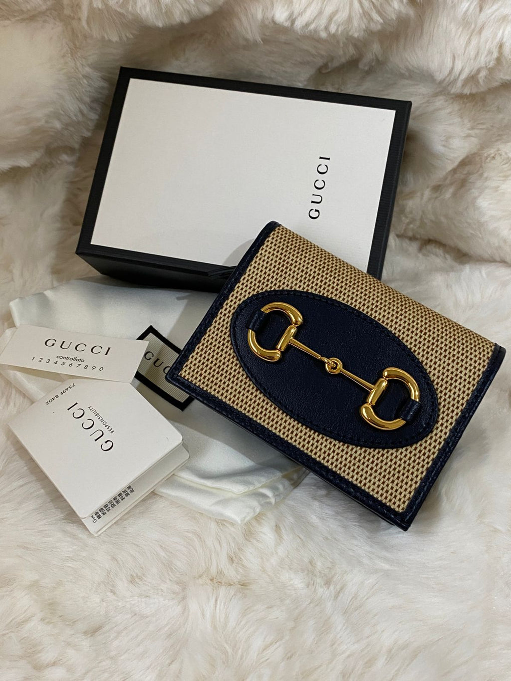 GUCCI Horsebit 1955 Compact Wallet