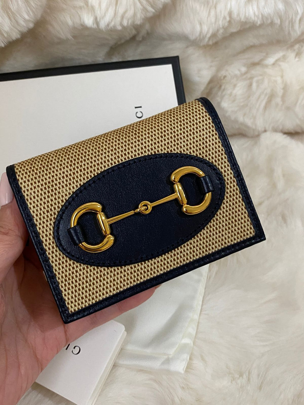 GUCCI Horsebit 1955 Compact Wallet