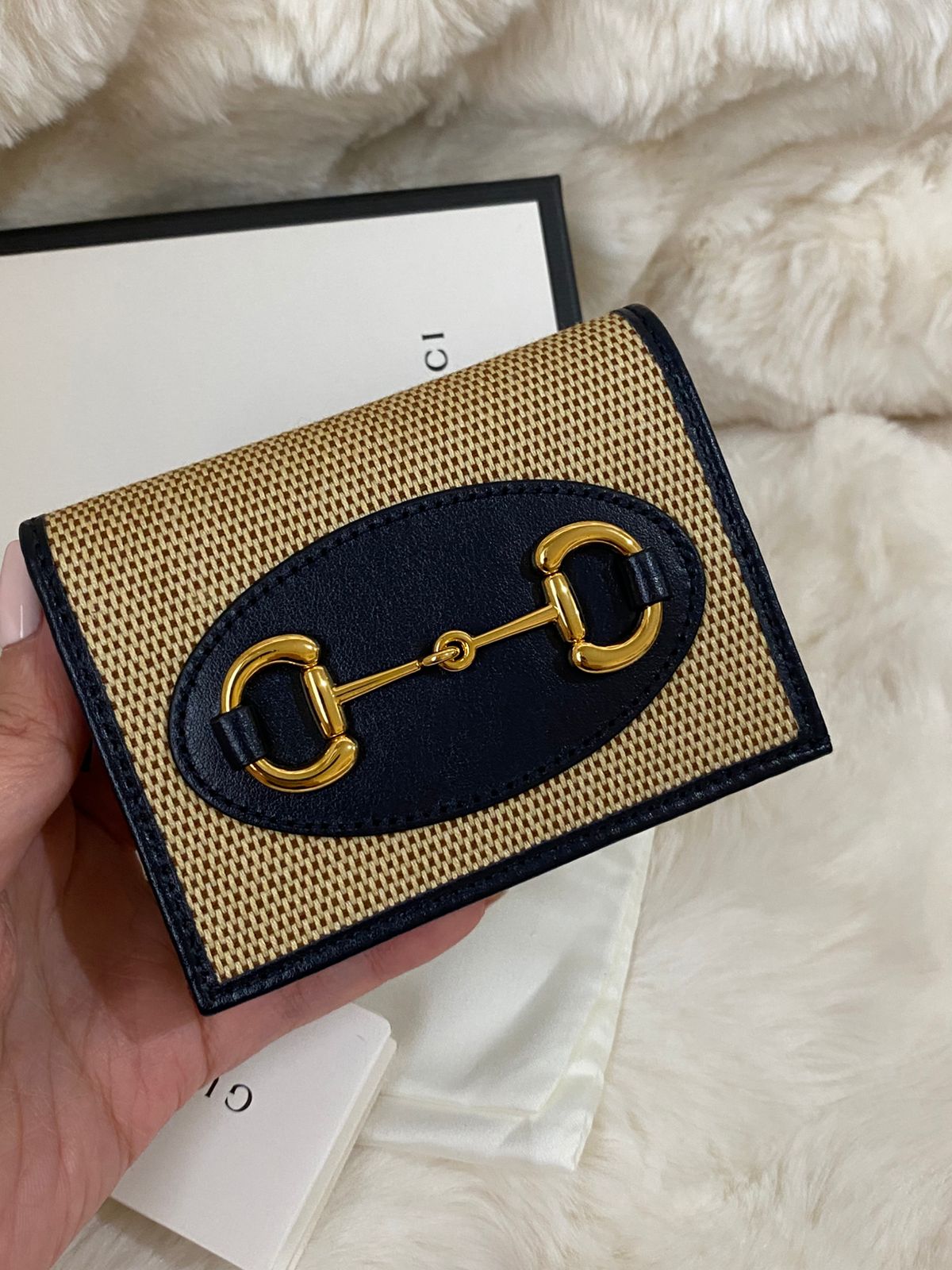 GUCCI Horsebit 1955 Compact Wallet