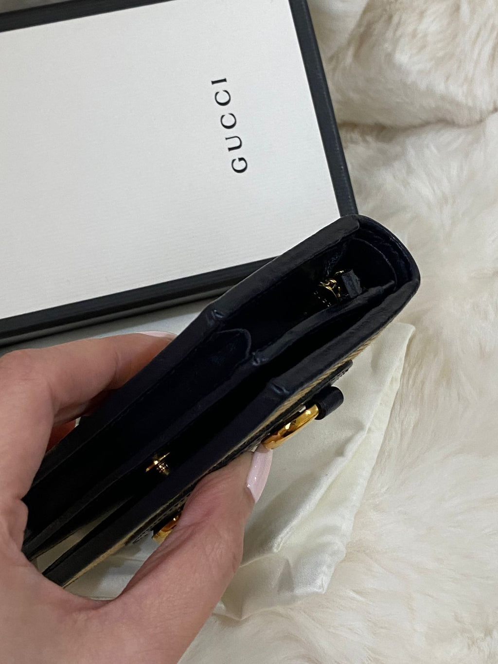 GUCCI Horsebit 1955 Compact Wallet