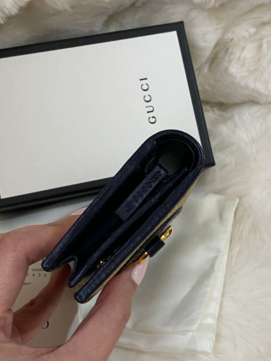 GUCCI Horsebit 1955 Compact Wallet