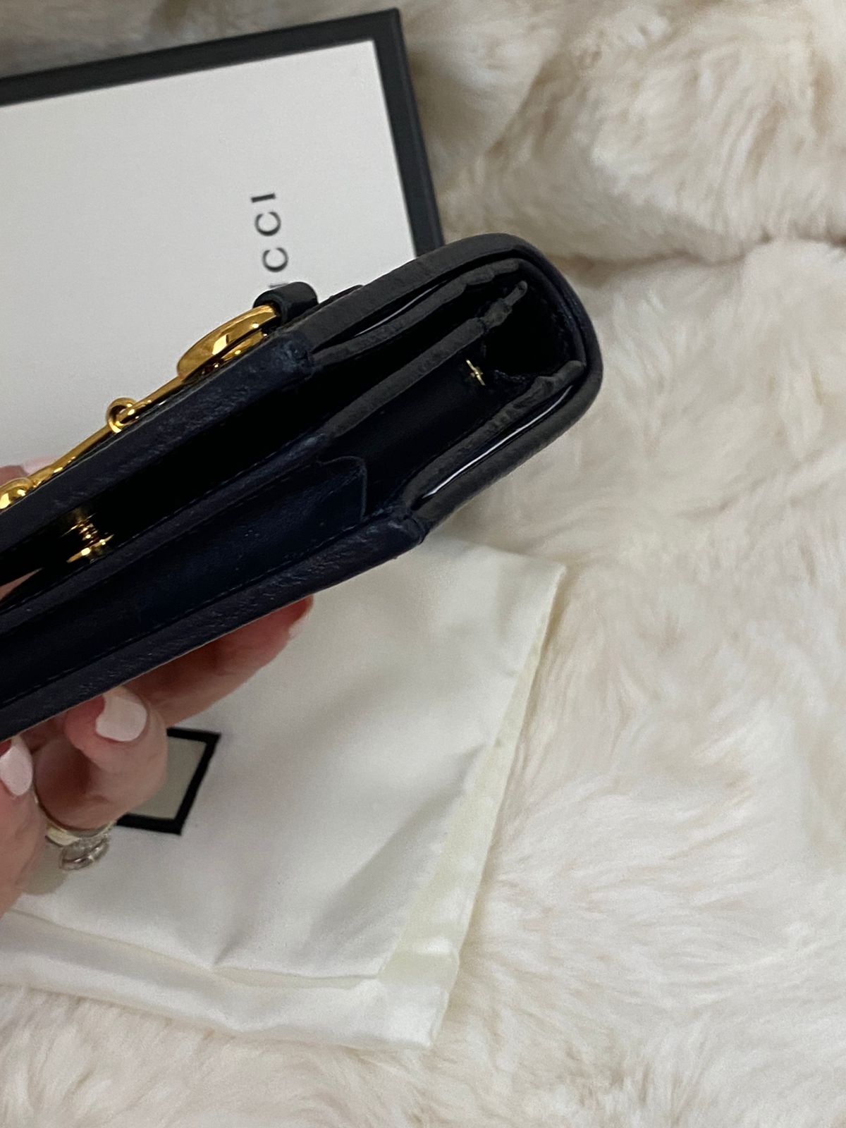 GUCCI Horsebit 1955 Compact Wallet