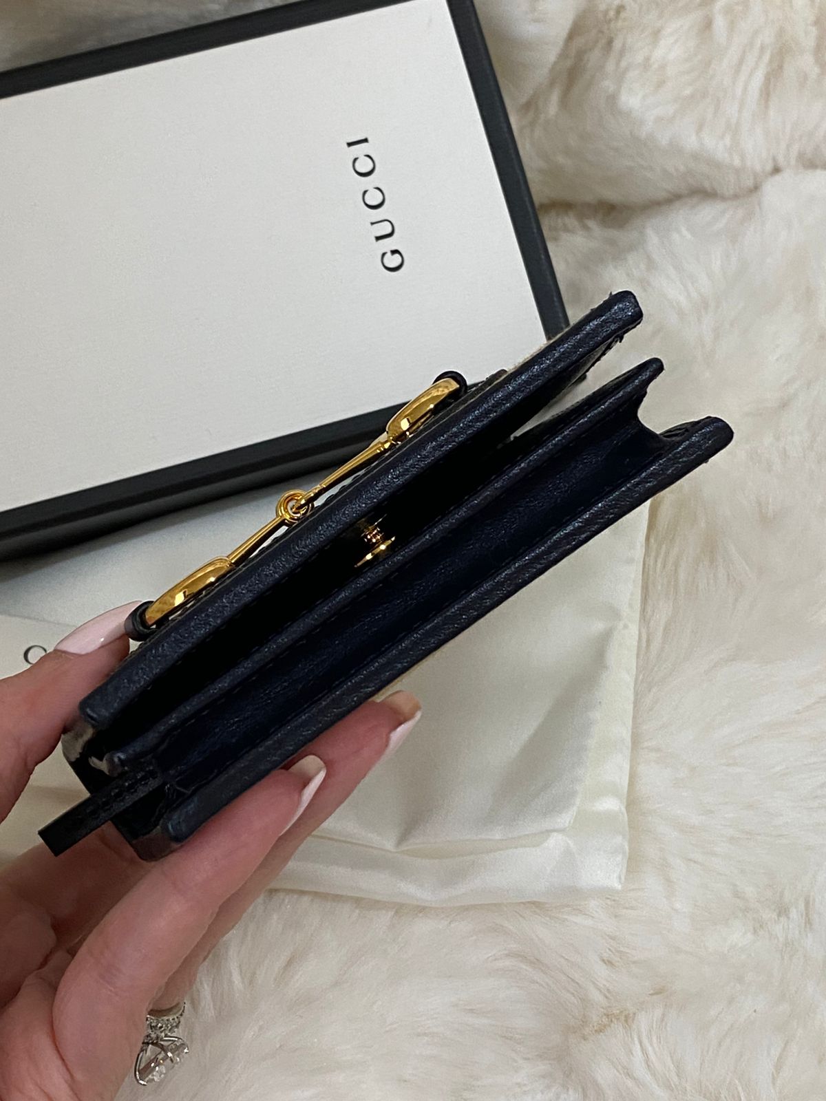 GUCCI Horsebit 1955 Compact Wallet