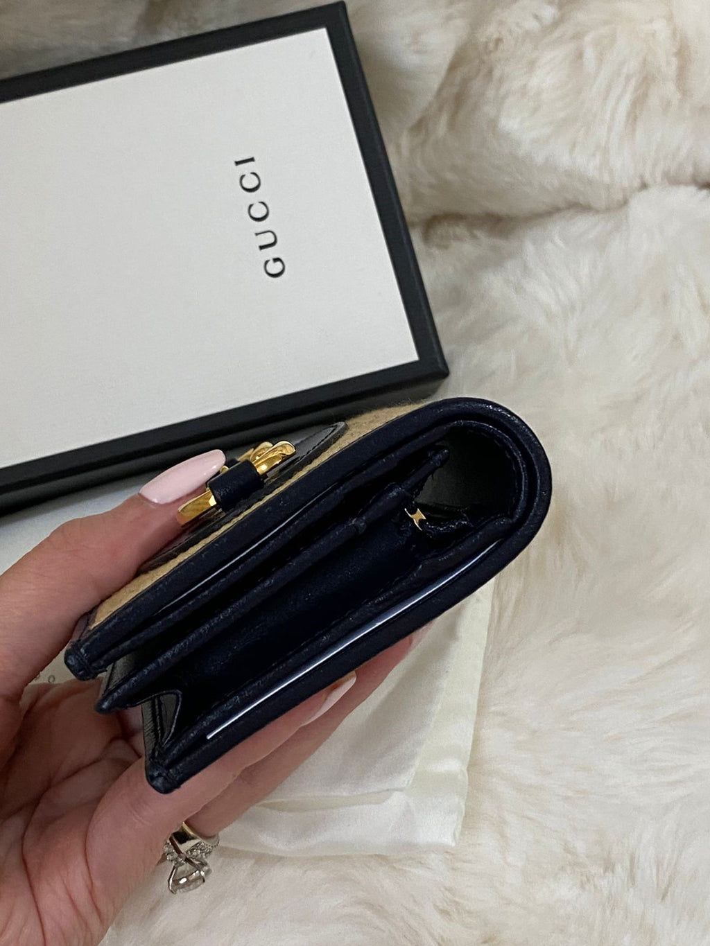 GUCCI Horsebit 1955 Compact Wallet