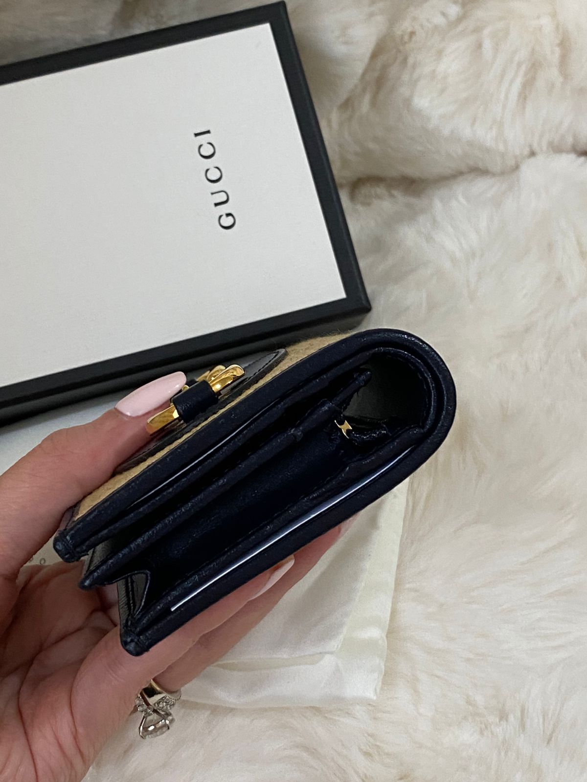 GUCCI Horsebit 1955 Compact Wallet