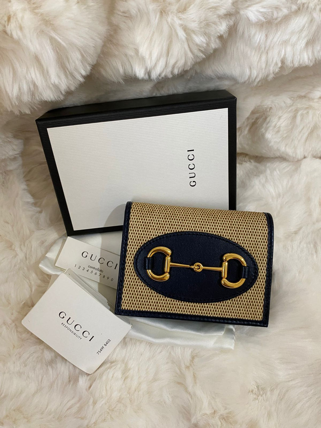 GUCCI Horsebit 1955 Compact Wallet