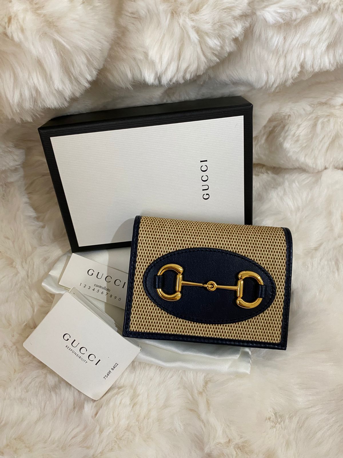 GUCCI Horsebit 1955 Compact Wallet